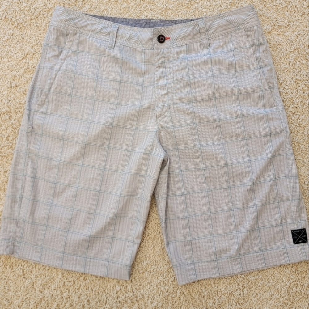 O'Neill Hybrid X Static Board Swim Shorts Gray & Blue Size 34 Medium
